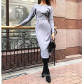 Wear New Fashion Solid Color Women Button Dress